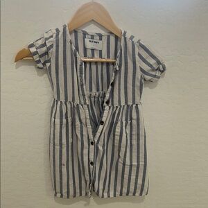 Old Navy Black and White Puff Sleeve Sundress